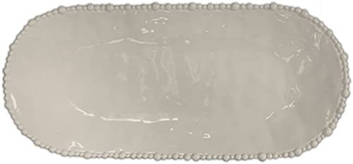 Baci Milano Collezione JOKE TABLE & KITCHEN Piatto a servire ovale Melamina - 53 x 24 cm colore tortora