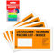 WPTrading - 1.000 x Lieferscheintaschen 225 x 120 mm DIN-LANG Orange Lieferschein/Rechnung inkl. 125 Page-Marker in 5 Farben - Dokumenten-Taschen selbstklebend - Begleitpapiertaschen für Versand