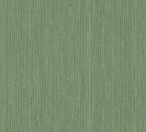 Livingwalls Michalsky Living Unitapete Change is good Tapete einfarbig unifarben Vliestapete grün matt fein strukturiert 379875