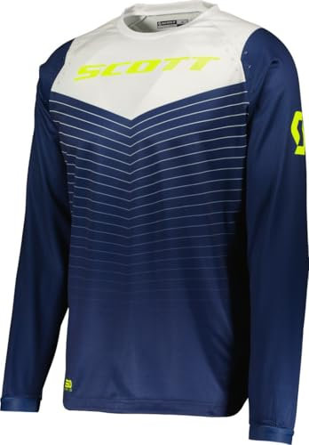 Scott 350 Dirt Evo MX Motocross Jersey/DH Fahrrad Trikot lang blau/grau 2022: Größe: XL (52/54)