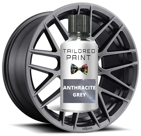 Tailored Paint Anthracite Grey Alloy Wheel Paint Touch Up Scratch Curb Mark Repair Kit 30ml Car, 4x4, SUV, Lorry, Truck (Touch Up Paint, Lacquer + Primer)