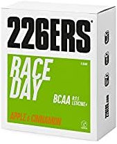 226ERS - Race Day-BCAA, Barrita Energética para Deportistas, Carbohidratos, para Entrenamientos y Competiciones, Barritas Veganas y sin Gluten, Sabor Manzana y Canela, Caja 6 Barras x 40 g