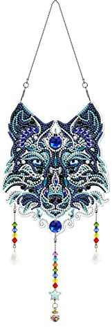 TROYSINC 5D DIY Diamond Painting Bilder Wandbehang, DIY Diamant Painting Set, Strass Kristall Malerei Tiere Bilder Mandala Anhänger für Erwachsene (Stil J)
