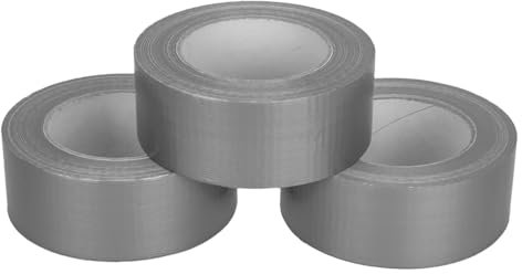 verpacking Premium Panzertape 50 m x 48 mm Silber Gewebeband Gaffa Tape Reparaturband hohe Klebekraft Klebeband mit Naturkautschuk-Kleber (3 Stück)