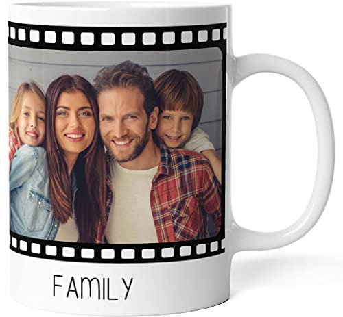 Caribu design Tazza personalizzata con Foto e Testo - Rullino Fotografico - Idea regalo originale San Valentino, Compleanno, Natale, Anniversario, Festa (2 Foto)