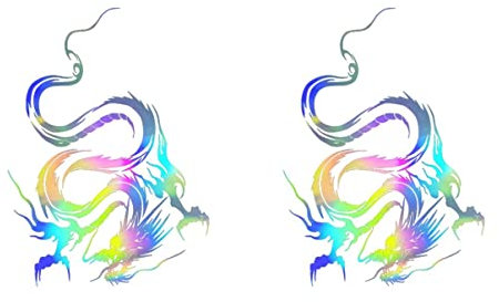 VICASKY Aufkleber Drache 2 Stück Motorhaube Motorhaube Autoaufkleber Autoaufkleber Wasserdichter Aufkleber Aufkleber Chinesischer Drache Aufkleber Drache Auto