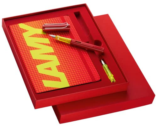 Lamy Al Star Stylo plume avec carnet édition spéciale Rouge brillant