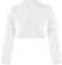 iEFiEL Kinder Bolero Schulterjacke Mädchen Bolero Jacke Festlich - Langarm Weiß Ivory zum Kommunionkleid Taufkleid Wa Weiß 146-152