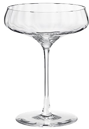 Georg Jensen Bernadotte Cocktail Coupe Gläser - Elegantes Tafelgeschirr Champagner Wein Trinkbecher - Entworfen von Sigvard Bernadotte - 2 Stück