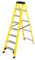 Horison Industries 8 Step Ladder - Fibreglass Step Ladder - Stair Ladders Decorating - Step Ladders for Painting And Decorating - Tall Step Ladder - Stepladders - 8 Steps - Black And Yellow 2263x589mm