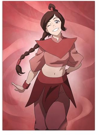 Displate Offiziell Avatar The Last Airbender MetallPoster Magnetische Befestigung Inklusive Lizenziert Bilder Hochwertiges Poster Character Elements - Ty Lee 45 cm x 32 cm