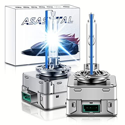 Asasytal D3S Lampadine Allo Xeno 35W 8000K Cool Blue X-treme Discharge Faro Retrofit, Ultra Luminoso con Base in Metallo Resistente come Aggiornamento per Lampadine Esterne Allo Xeno/LED, 1 Paio