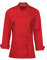 Manteau de chef à manches longues pour femme, idéal pour les services alimentaires, les traiteurs et les professionnels de la cuisine., Rouge, XL