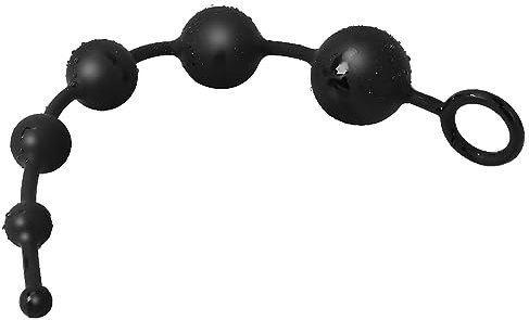 ATTAWA Silikon Analkugeln Anal Kette mit 6 Kugeln Analplugs für Eine Sexuelle Stimulation Schrittweise Analperlen Anal Dildo mit Anal Kugeln Anal Beads Sexspielzeug für Männer Frauen,Schwarz,XL