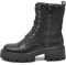IF FASHION Stivali Stivaletti Anfibi Combat boots Scarpe da Donna Con Platform Zip Cerniera 6646 nero N.40