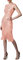 MNRIUOCII Robe Charleston sexy années 1920 pour femme - Col en V - Style rétro des années 20 - Fête à thème Gatsby - Costume de carnaval, Y1 rose., L