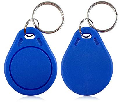 AOAMZ 10 x RFID-Chips 13,56 MHz 1K Schlüsselanhänger Token NFC Tag Näherungstransponder Smart IC Karte Zutrittskontrolle – Blau
