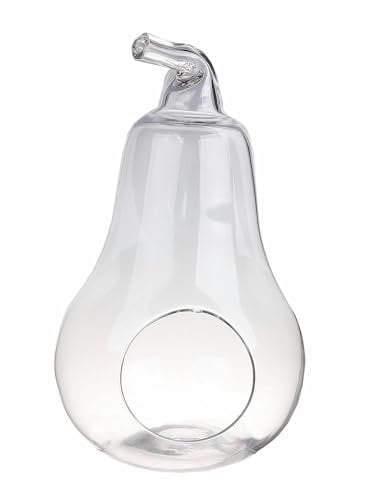 CREAFLOR HOME Dekoglas Kugelvase Terrarium Birne H. 36,5cm klar transparent aus Glas Duif