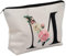 Trousse de Maquillage Personnalisée A-Z, Sac De CosméTiques Cadeaux, Personnalisée Sac Cosmétique A-Z Makeup Bag, Pochette à Maquillage avec Lettres pour Femme Maman Soeur Amie Mariée Demoiselle (M)