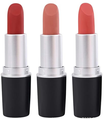 EONFAVE Matte Lippenstift Kit, 3 PCS Lipstick Set, Cremige Textur Lippenstift 24 Stunden Halt, Feuchtigkeitsspendend Formel, Kein Körniges Gefühl, Intensiven Farbergebnis, Sexy Colors Lipsticks