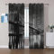 Schwarz Vorhang Blickdicht Brooklyn Bridge New York City Ösen Vorhang 2Er Set B75 x H166 cm Verdunkelungsvorhang Blickdicht Gardinen Kinderzimmer Schlafzimmer Wohnzimmer Thermovor