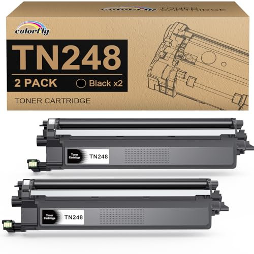 TN248 TN248BK Schwarz Kompatibel für Brother TN248BK TN 248 XL TN-248CMYK Toner für Brother MFC-L3760CDW MFC-L8390CDW MFC-L3740CDWE MFC-L3740CDW DCP-L3560CDW DCP-L3520CDWE DCP-L3520CDW