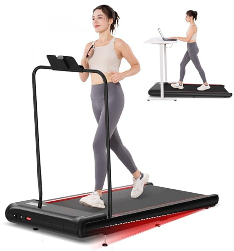 CITYSPORTS Tapis de course pliable avec 8 % d'inclinaison pour la maison, 2,0 HP sous le bureau, vitesses réglables de 1 à 12 km/h, machine de course, électrique motorisée, écran LED et
