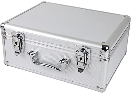 Snowflyk Aluminum Tool Box Black Foam Insert Suitcase Briefcase Tool Box Home Portable Tool Box Repair Tool Storage Box