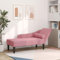 Willood Chaiselongue mit Kissen Rosa Samt