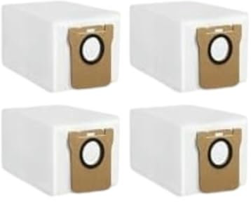 Fishoney Lot de 4 sacs d'aspirateur, compatibles avec les robots aspirateurs Dreame L10s Ultra, L20 Ultra, Xiaomi X10+, X40 Ultra, 2,5 l