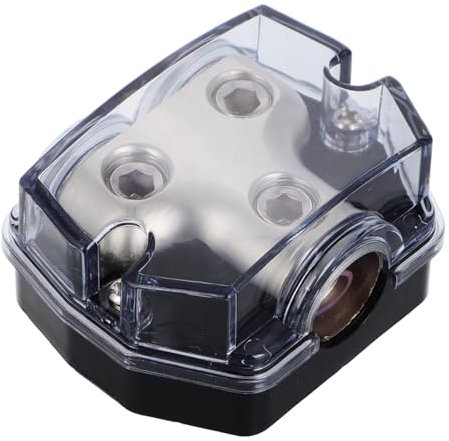 EXAOMBLE Car Audio Power Distribution Block 0ga Dual Splitter Circuit Protector for Amplifiers Automotive Sound System Upgrade