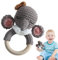 Hölzerne Häkelbaby Rassle, Baby Rassel Spielzeug | Häkeln tierische handgefertigte Rassel | Osterkorb Stuffers, pädagogisch beruhigendes Teether -Spielzeug, Stofftiere für Kinder Krankenpflege