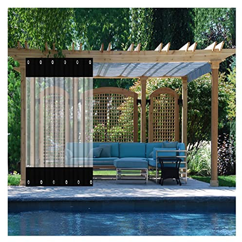 RLINZ Kunststoffabdeckung für Pergola Transparente Plane Mit Ösen wasserdichte Klare Plane Regenfeste Plane für Carports, Pavillons, Boote, Scheunen (8x3m)