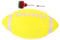 Toyvian Hover Bath Inflatable Pool Floats Balloon Rugby Swimming Inflatables for Water Play Beach Shark Pool Dog Inflatable Tub Yellow