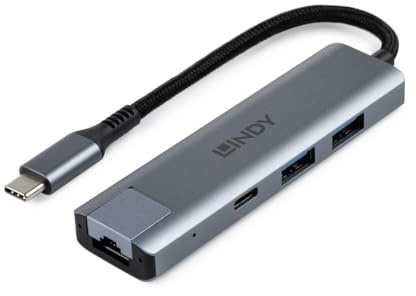 Lindy USB 3.2 Gen 2 Type C Hub & Gigabit Ethernet Converter