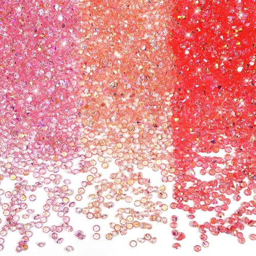 TOAOB 5000pcs Cristaux Acrylique Diamants 3mm Diamant en Forme de Cristaux Pierres Précieuses Rose Thèmes Confettis Pierres de Strass pour Table Décorations de Perles de Vase | Décorations de table pour remplir un vase, décorations de fête prénup