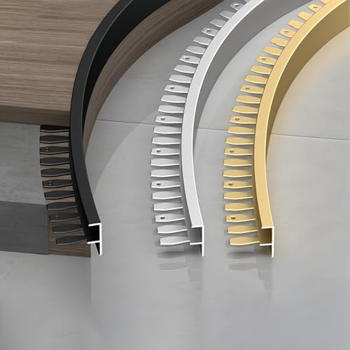 Coayuou Abdeckleiste 90cm* 3 Stück Leiste Für Fliesenkanten Alu Biegbar Treppenkantenschutz Rostfrei & Langlebig Für Kreative Kurven & Passgenaue Raumlösungen(Black,5mm)