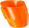 Doidy Cup - Offener Trinklernbecher für Babys & Kleinkinder - einzigartige schräge Form - mit Henkelgriffen - Becher für Milch, Wasser & Saft zum Zufüttern/ beim Abstillen - Für Babys ab 3 Monaten (Orange)