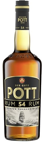 POTT Rum 54% vol. (1 x 0,7 l) - besonders starker Übersee-Rum, ideal für den intensiven Genuss in Heißgetränken wie Feuerzangenbowle, Grog oder Glühwein, als Punsch oder als Cocktail, zum Backen