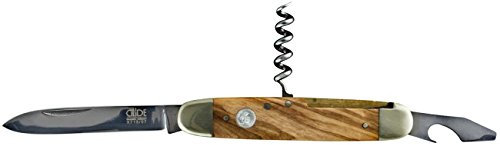 Güde Solingen - Couteau de Poche forgé, 7 cm, Bois d'olivier, Alpha-Olive - Double mitre, fabriqué à la Main en Allemagne