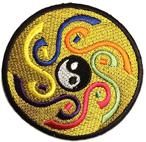 Catch the Patch Yin Yang Spirituell - (Größe: Ø 8 cm) – Kultige Aufnäher zum Aufbügeln & Aufnähen – Für Jacken, Rucksäcke, Shirts & Cosplay – Ein Must-have für DIY-Fans