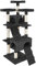 TecTake® Arbol Rascador para Gatos, Torre de Escalada, Sisal 2 Casitas para Gatos, Cueva Gatos, 3 Plataformas y 4 Ratones Juguete, Antivuelco, Rascador Gato, Torre para Gatos - 170 cm Alto Negro