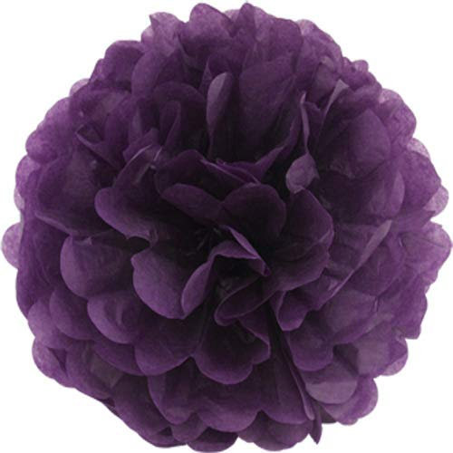 Creativery 1 Papier Pompon 25cm (Pflaume 285) // Pompoms Bommel Papier Kugel Seidenpapier Pom Pom Deko Hängedeko Raumdeko Blumen