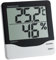 TFA Dostmann Digitales Thermometer, großes Display, Innentemperatur, Luftfeuchtigkeit, gesundes Raumklima, 30.5002, Weiß-Schwarz, L 102 x B 21 (50) x H 110 mm