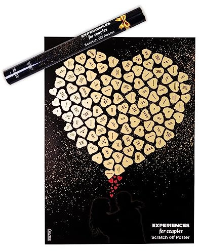 Froster Rubbelposter mit Erlebnissen für Paare, 100 date Ideen für Paare, Bucket List für Zwei, englischen Sprachversion, Geschenk zum Valentinstag, zum Jahrestag, Hochzeitsgeschenk