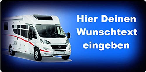 Nummernschild Wohnmobil selbst gestalten und personalisieren Camping Namensschild Schild Autoschild Aluminium Caravan Zubehör Kennzeichen Outdoor