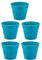 Maceta Redonda Set 5 Unidades, 24cm. Diámetro, 5 litros (Turquesa)