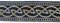 10m Keltische Borte Webband 35mm breit Farbe: Blau-Gold von 1A-Kurzwaren 35034-blgo