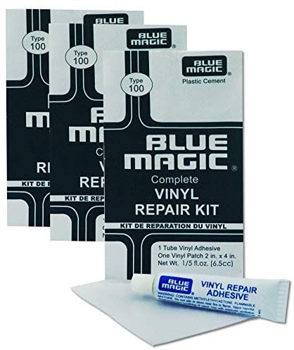 Blue Magic Pack of 3 Glue and Patch Repair Kits for Water Beds, Inflatable Balls, Pools, etc.