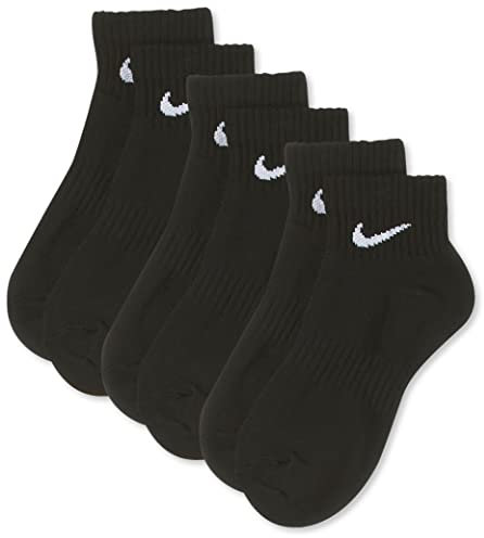 Nike Mixte Everyday Lightweight Socks, Black/White, XL EU